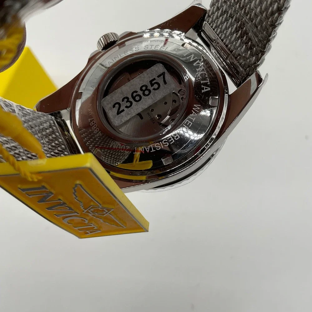 Invicta Pro Diver 47mm Automatic Green Bezel Mesh Bracelet Watch New